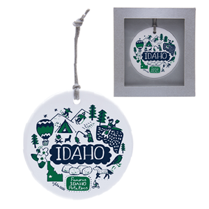 BOISE, ID ORNAMENT ROUND by JULIA GASH