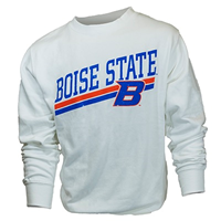 Image of BOISE STATE CREW SLANT OVER LINES B VALUE -  white