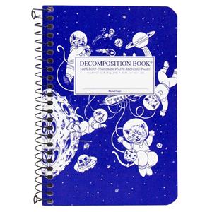 Image of Decomposition Book Pocket Notebook - Kittens in Space, Lined, 4 x 6 by Michael Roger