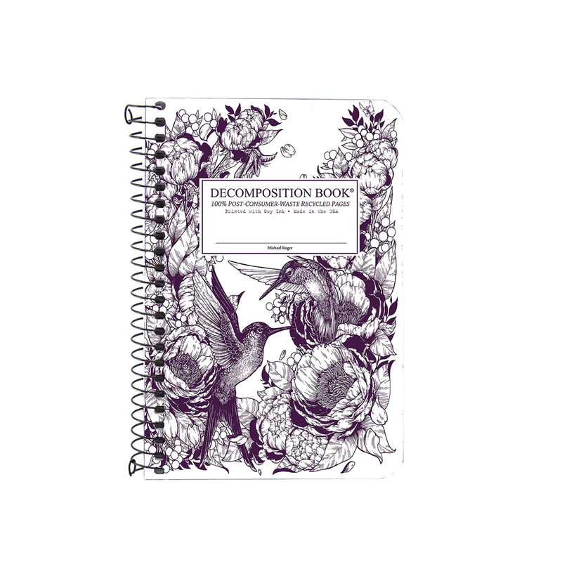 Decomposition Hummingbirds Pocket Spiral Notebook, College Ruled, 4 x 6 (SKU 13269302498) Decomposition Hummingbirds Pocket Spiral Notebook, College Ruled, 4 x 6 - main view