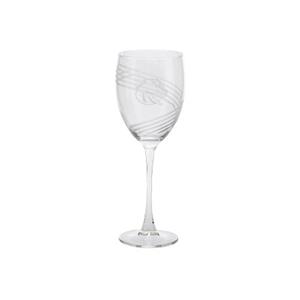 Image of Boise State Wine Glass, Swirlcut Logo by RFS