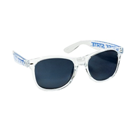 Image of Boise State Sunglasses Clear Frame/ Royal Wordmark