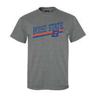 Image of BOISE STATE TEE SLANT OVER B VALUE -  graphite