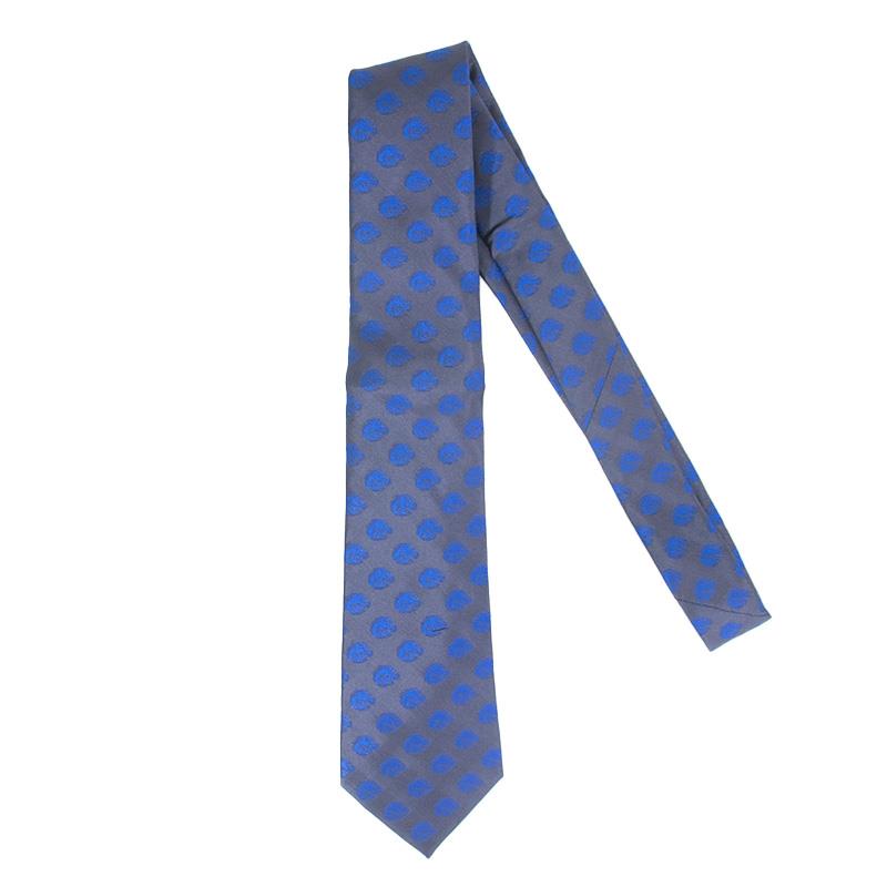 Boise State Gray Silk Tie - Blue Logo Jacquard by Donegal Bay (SKU 12297115617) Boise State Gray Silk Tie - Blue Logo Jacquard by Donegal Bay - main view