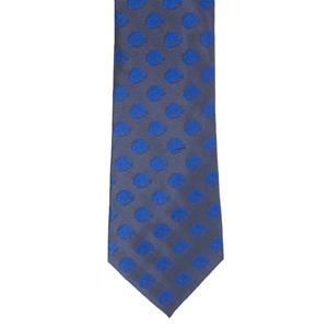 Boise State Gray Silk Tie - Blue Logo Jacquard by Donegal Bay - 1 (SKU: 12297115617) Boise State Gray Silk Tie - Blue Logo Jacquard by Donegal Bay - 1