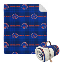 Boise State Blanket Silk Touch Sherpa Back/Carrying Strap