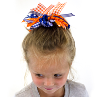 Image of Boise State Hair Ponytail Gingham Multi Spiked
