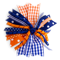 Image of BOISE STATE HAIR PONYTAIL GINGHAM MULTI SPIKED -  1