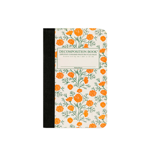 Decomposition California Poppies Pocket Notebook, College Ruled, 4 x 6 - main view