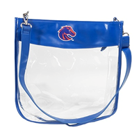 Boise State Clear Purse Large Zip Top- Solid Strap