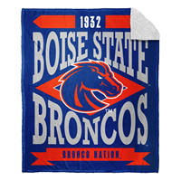 BOISE STATE BLANKET SILK SHERPA THROW 60 x 70