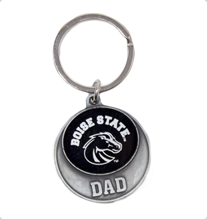 Boise State Dad Keychain Arch Over Logo