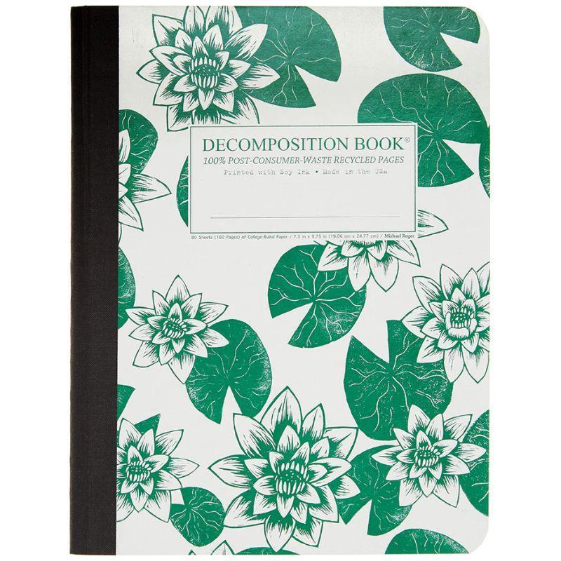 Decomposition Book Composition Notebook - Lily Pads, College Ruled, 7.5 x 9.75 by Michael Roger (SKU 13446505498) Decomposition Book Composition Notebook - Lily Pads, College Ruled, 7.5 x 9.75 by Michael Roger - main view
