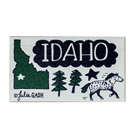 Image of BOISE, ID MAGNET SMALL RECYCLED WOOD by JULIA GASH