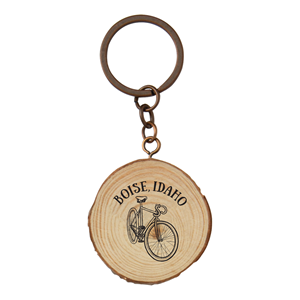 Boise, Id Keychain Wood Bike Boise Idaho