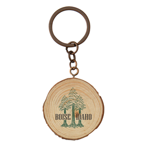 Boise, Id Keychain Wood In Trees