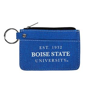 Image of BOISE STATE ZIP ID HOLDER HEATHERED KEY CHAIN -  royal