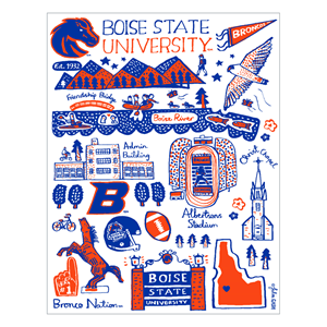 BOISE STATE NOTE CARDS by JULIA GASH 10 PK