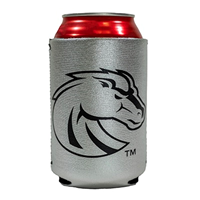 Boise State Koozie Silver Black Helmet Design