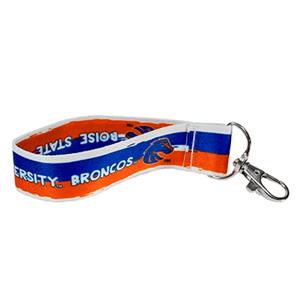 Boise State Keystrap 1" Striped Bsu Broncos In Silver
