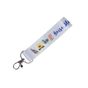 Boise State Mom Keystrap 1'' Satin Script Wordmark