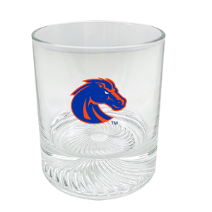Boise State Rocks Glass Spiral Logo