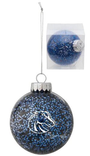 Image of BOISE STATE ORNAMENT GLITZ LOGO -  blue