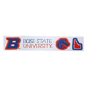Boise State Decal Long Strip Iconic Julia Gash Symbols Only