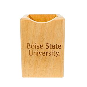 Boise State Pencil Cup Beechwood/ Front Boise State Wordmark