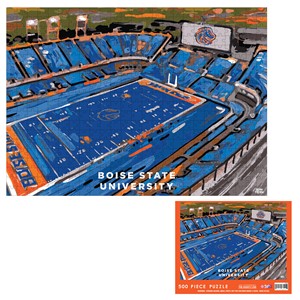 Boise State 500 Piece Puzzle - Stadium Blue Field by Justin Patten - main view