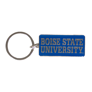 Image of Boise State Keychain Rectangle Royal