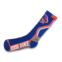 Image of Boise State Sock Royal Bronco Top-Grey Foot