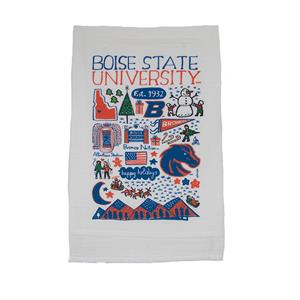 Image of BOISE STATE HOLIDAY TEA TOWEL by JULIA GASH