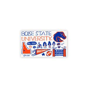 Image of Boise State University Magnet - Julia Gash Mini Campus Art by Julia Gash