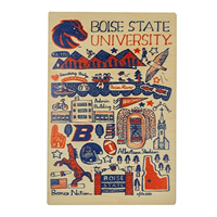 Image of BOISE STATE WOODEN POSTCARD by JULIA GASH