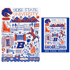 Boise State 500-Piece Puzzle - Julia Gash Campus Art by Neil Enterprises - main view