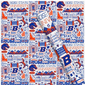 Boise State Wrapping Paper - Julia Gash by Neil Enterprises - main view