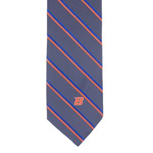 Boise State Silk Tie, Orange & Blue Stripes with “B” Logo by Donegal Bay - 1 (SKU: 13441821617) Boise State Silk Tie, Orange & Blue Stripes with “B” Logo by Donegal Bay - 1