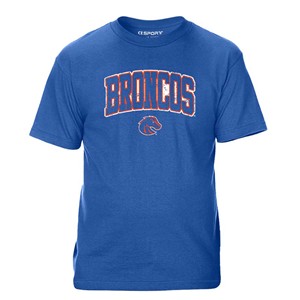 Boise State T-Shirt - Broncos Over Logo, Royal Blue by CI Sport - main view