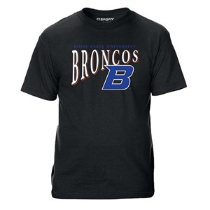 Boise State Men's T-Shirt - Broncos Over B Logo, Value by CI Sport -  black