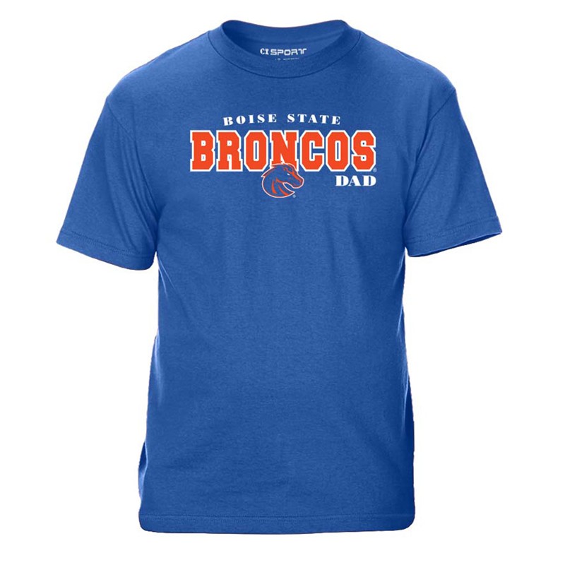 Boise State Dad T-Shirt - Broncos Over Logo Royal Blue by CI Sport (SKU 13498511525) Boise State Dad T-Shirt - Broncos Over Logo Royal Blue by CI Sport - main view