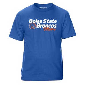 Boise State Mom T-Shirt - Logo Broncos Over Mom Royal Blue by CI Sport - main view