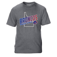 Boise State Ss Tee Diagnol Broncos Over Idaho Outline Value