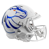 Image of Boise State Helmet Full Size Replica White With Royal Logo/Org Eye