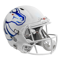 BOISE STATE HELMET FULL SIZE REPLICA WHITE WITH ROYAL LOGO/ORG EYE -  2