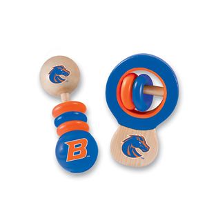 Image of Boise State 2 Piece Wooden Rattle Set