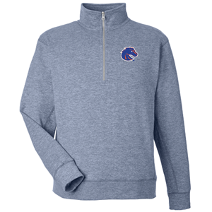 Boise State 1/4-Zip Electric Fleece, Left-Chest Logo by J America