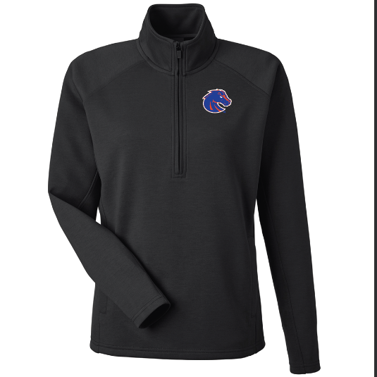Boise State Women’s 1/4-Zip Apex Fleece by J America (SKU 13441685621) Boise State Women’s 1/4-Zip Apex Fleece by J America - main view