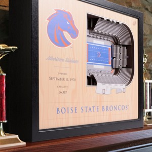 12 - Boise State 3D Stadium Wall Art - Albertsons Stadium by YouTheFan -  1