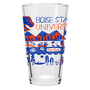 Image of BOISE STATE GLASS PINT by JULIA GASH